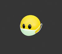 smiley with mask