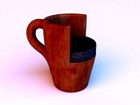 wood coffee cup chair