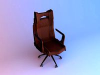 parametric wooden chair on the cross