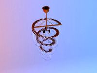 glass metal classic chandelier-lamp