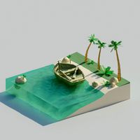 beach low poly