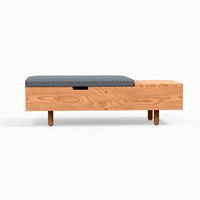 mimico ottoman grey finish