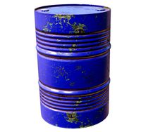 metal blue rusty barrel