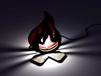 campfire wood lamp