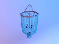 metal ceramic chandelier-lamp