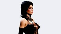 rigged stylish woman in leather outfit pbr