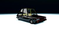 low poly cartoon car low-poly