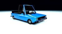 low poly cartoon car low-poly