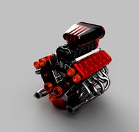 v12 engine assembly