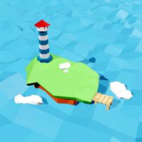 low poly beacon scene