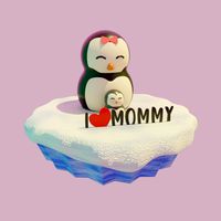 mothers day penguin mom and son