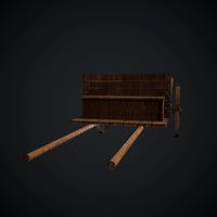 medieval wood cart