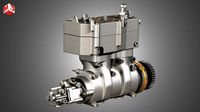air brake compressor - two piston - mx13 diesel engine