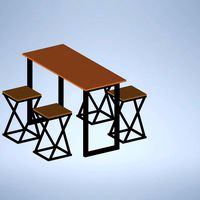 kitchen table and chairs in loft style