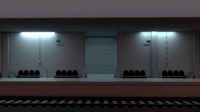 Stilized Train Station Low Poly