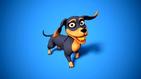 cartoon dachshund
