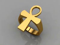 ankh cross ring