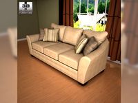 Ashley Lena  Putty Sofa 3D Model