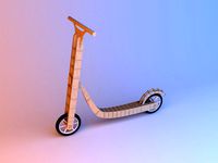 parametric handmade wood scooter