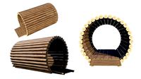playground wooden log tunnel