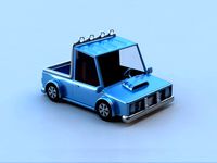 cartoon car low-poly