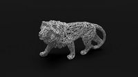 low poly lion