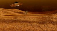 mars scene and ufo
