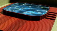wooden swimming pool
