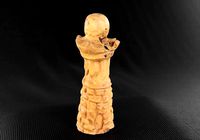 Wood Chess Pawn Handmade - Chessboard A - White Rook 02 -