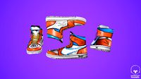 sneakers nike jordan 1 goku anime game ready pbr low-poly