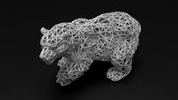 low poly bear