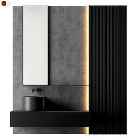 modern - gray bathroom