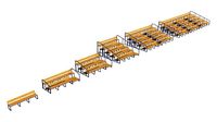 stadium seating tribune wooden pack