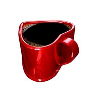 heart shaped coffee cup