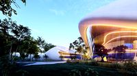 Organic architecture beach villa house Lumion render Bonus Revit