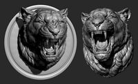 lioness grin roar