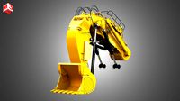 excavator hydraulic loading arm