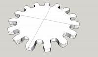 gear wheel 15 teeth 15cm diameter modul 1cm