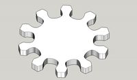 gear wheel 10 teeth 10cm diameter modul 1cm