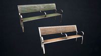 street bench - low poly