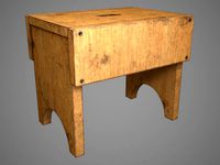 medium rectangular stool