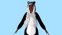 girl kigurumi panda