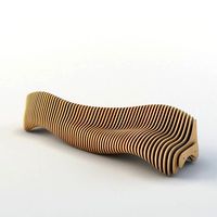 parametric wooden bench