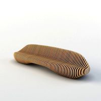 parametric wooden bench 2