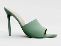 High Heels Mule Sandals Green
