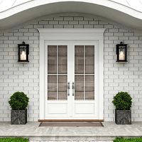 H Water Glass Outdoor Wall Lantern