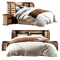 Sofia Rattan Double bed