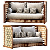Sofia Restaurant Rattan Loveseat