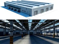 Warehouse Logistic 3 interior and exterior 3D model