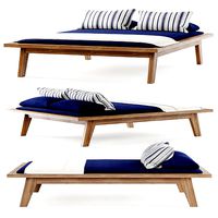 Wooden beach daybed